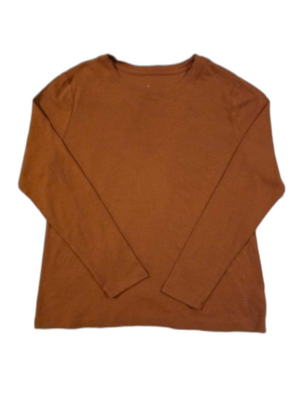 3/$20 A New Day Ribbed Long Sleeve Tee Rust Terracotta XL Cotton Modal